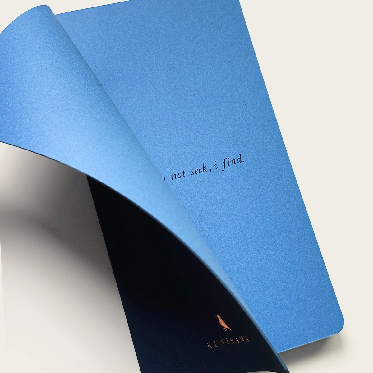 Carnet KUNISAWA Find Flex Note - 11 x 21 cm - Softcover - Quadrillé - Turkish Blue - 