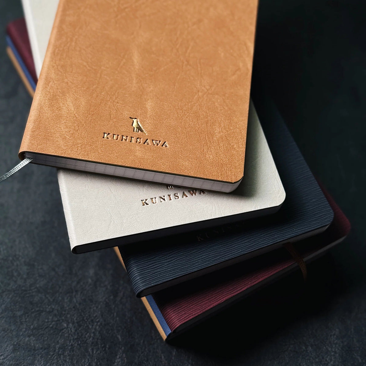 Carnet KUNISAWA Find Flex Note - 11 x 21 cm - Softcover - Quadrillé - Turkish Blue - 