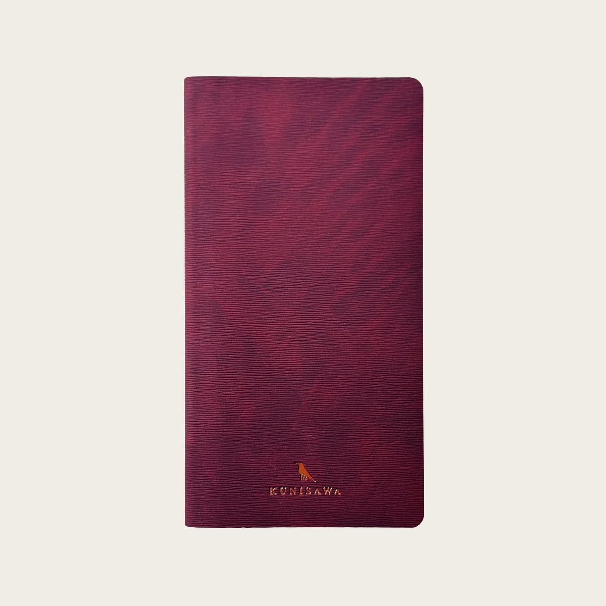 Carnet KUNISAWA Find Flex Note - 11 x 21 cm - Softcover - Quadrillé - Wine Red - 