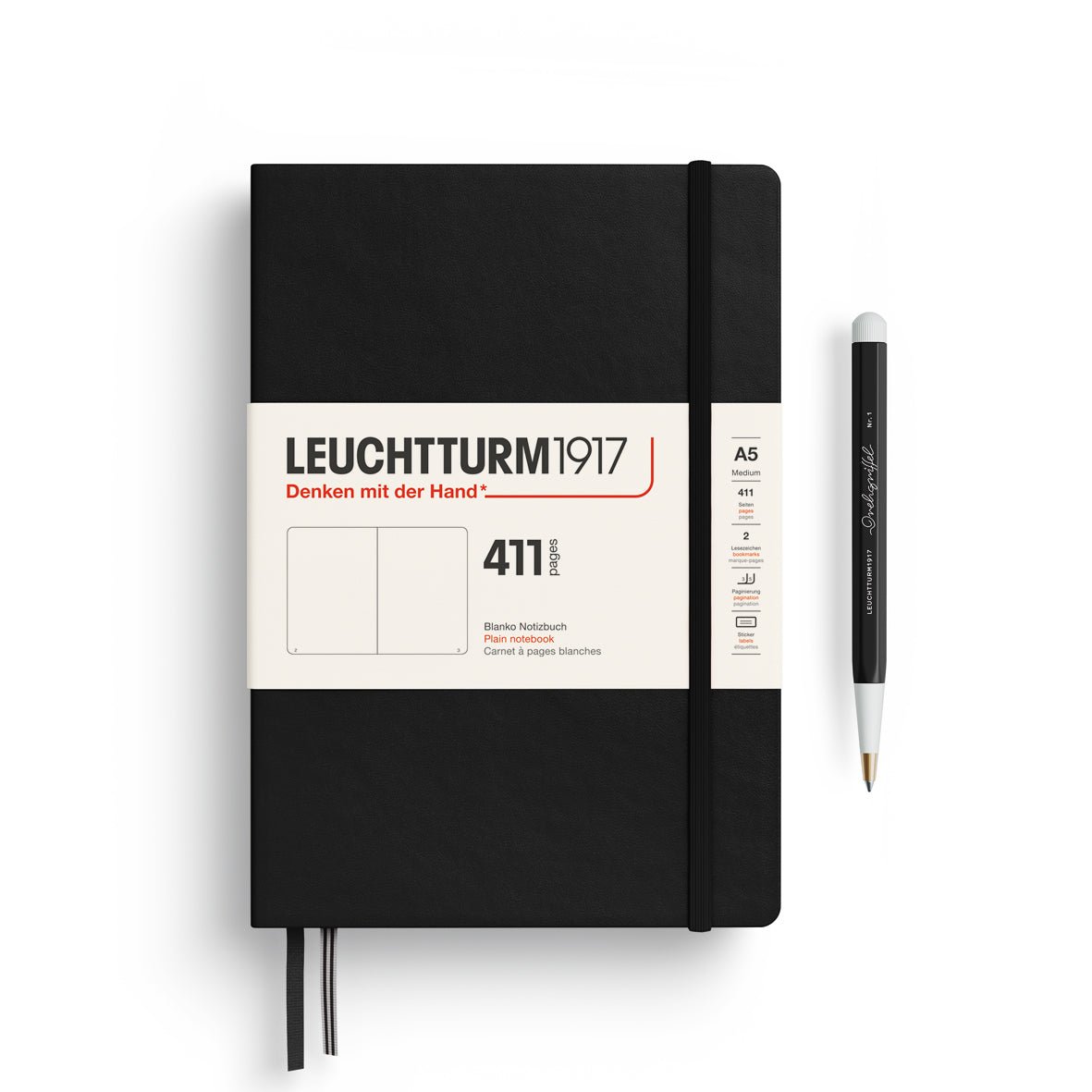 Carnet LEUCHTTURM1917 411 - A5 - Hardcover - Uni - Black - 