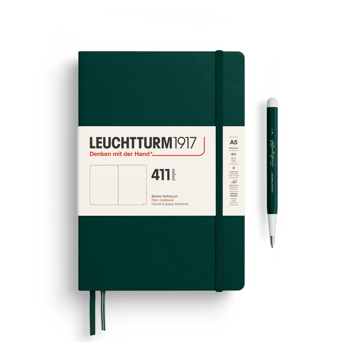 Carnet LEUCHTTURM1917 411 - A5 - Hardcover - Uni - Forest Green - 
