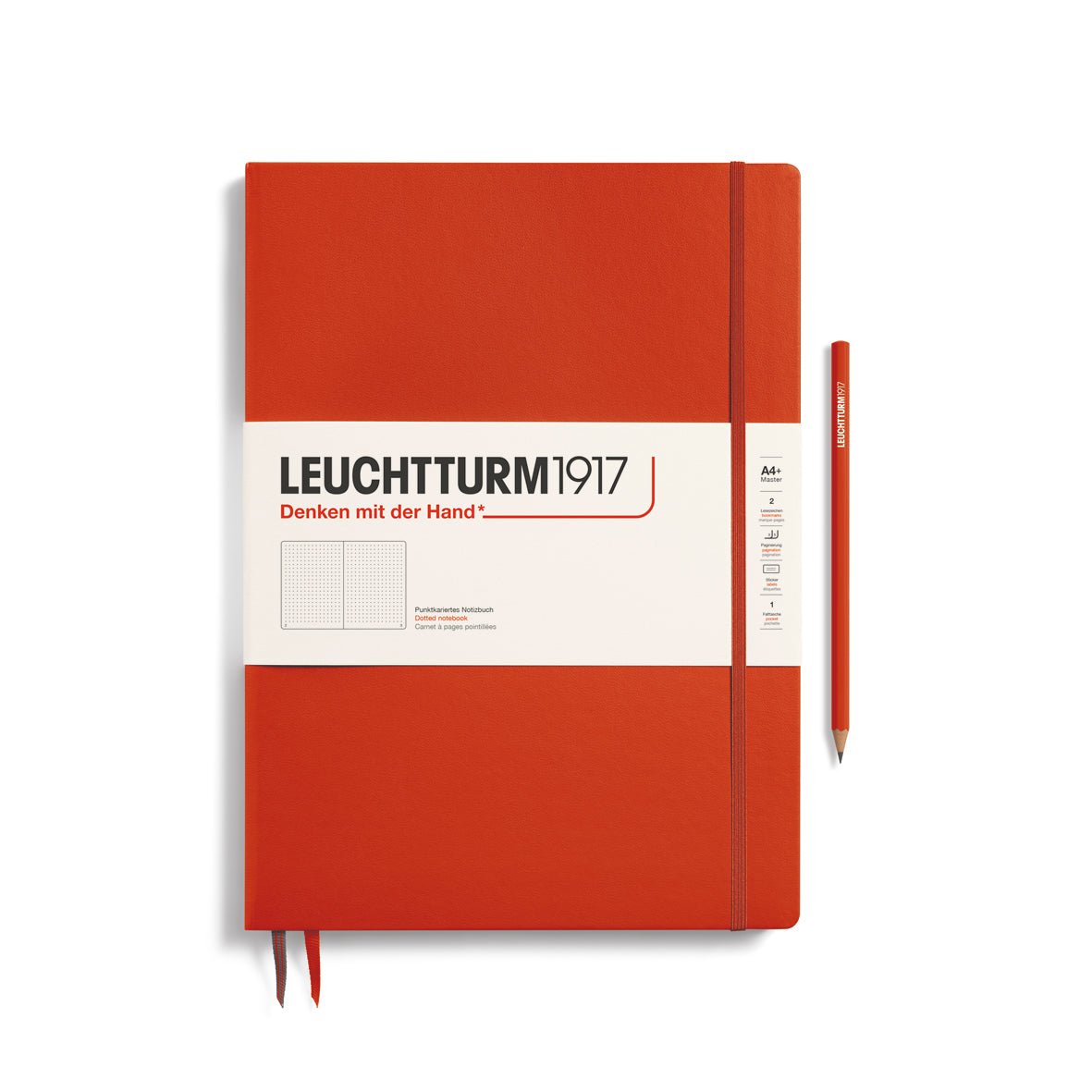 Carnet LEUCHTTURM1917 Classic - A4+ Slim - Hardcover - Pointillé - Fox Red - 