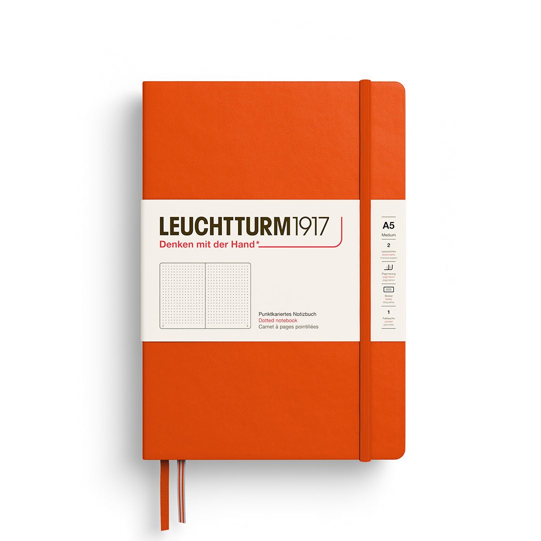 Carnet LEUCHTTURM1917 Classic - A5 - Hardcover - Pointillé - Pumpkin - 