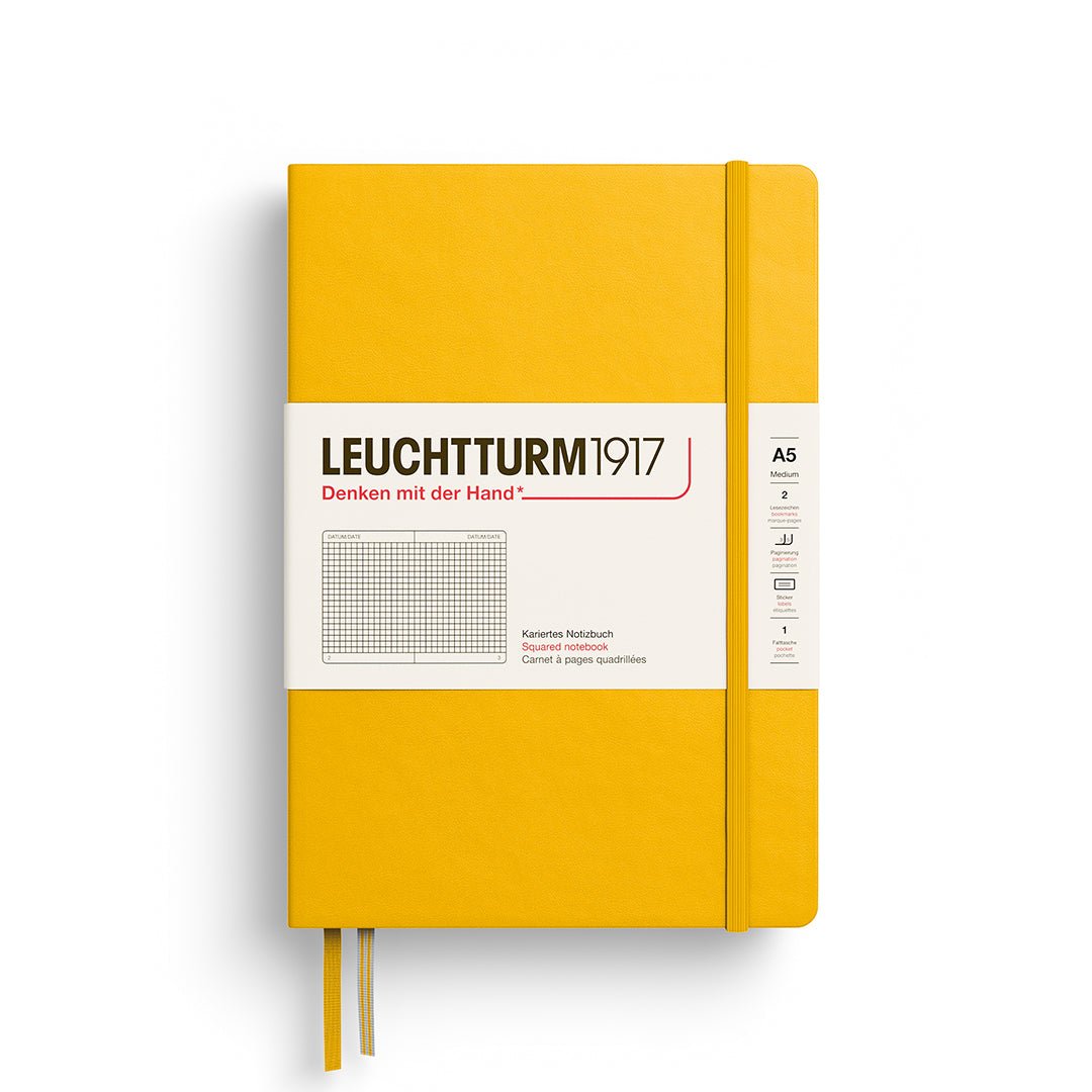 Carnet LEUCHTTURM1917 Classic - A5 - Hardcover - Quadrillé - Sunflower - 