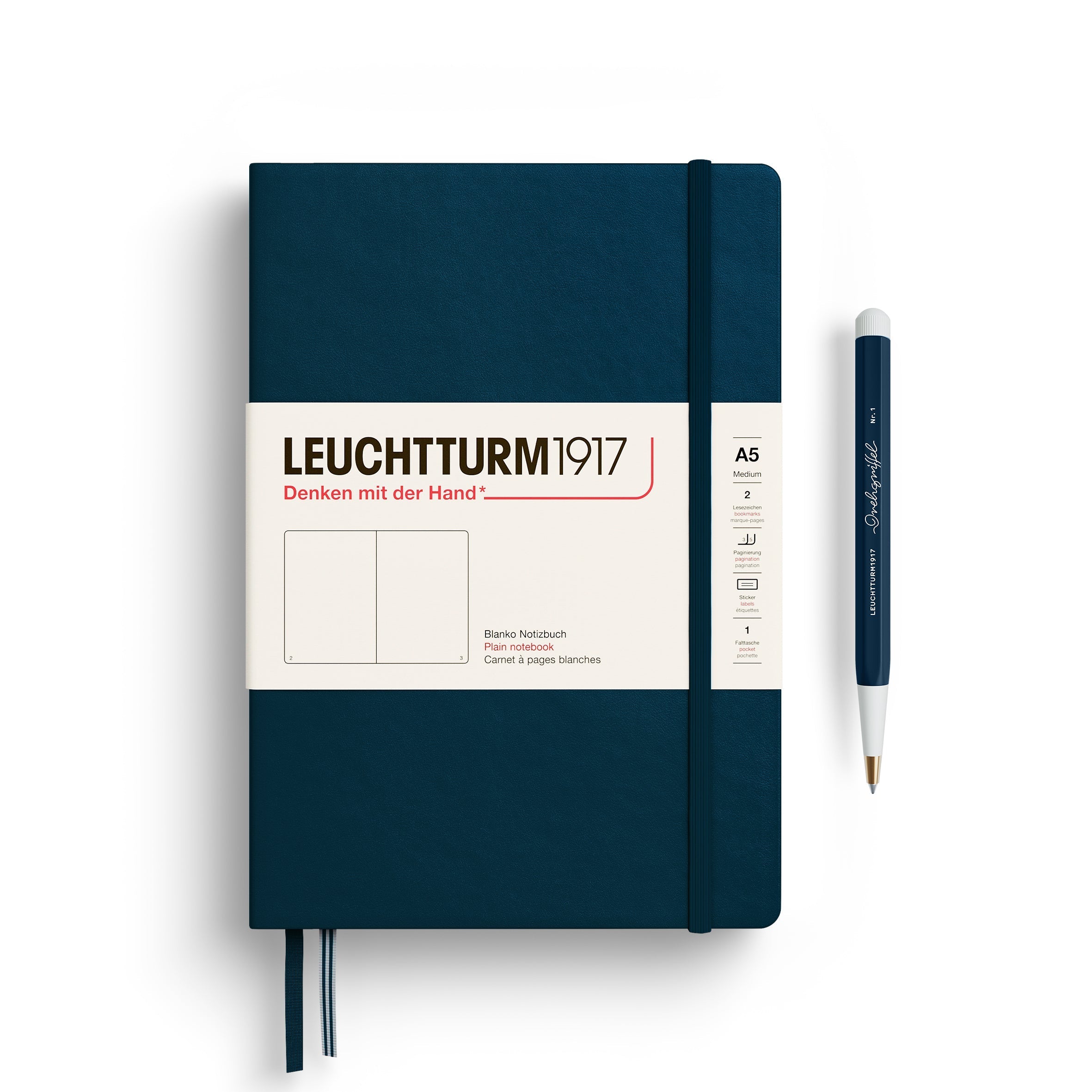 Carnet LEUCHTTURM1917 Classic - A5 - Hardcover - Uni - Deep Sea - 4004117661273