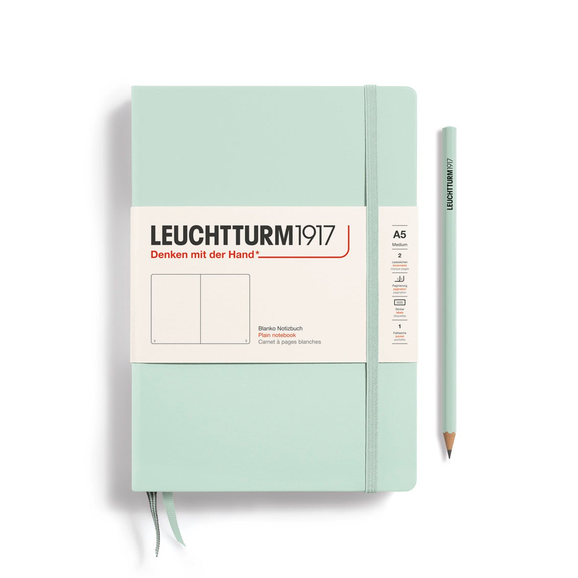 Carnet LEUCHTTURM1917 Classic - A5 - Hardcover - Uni - Mint Green - 4004117625961