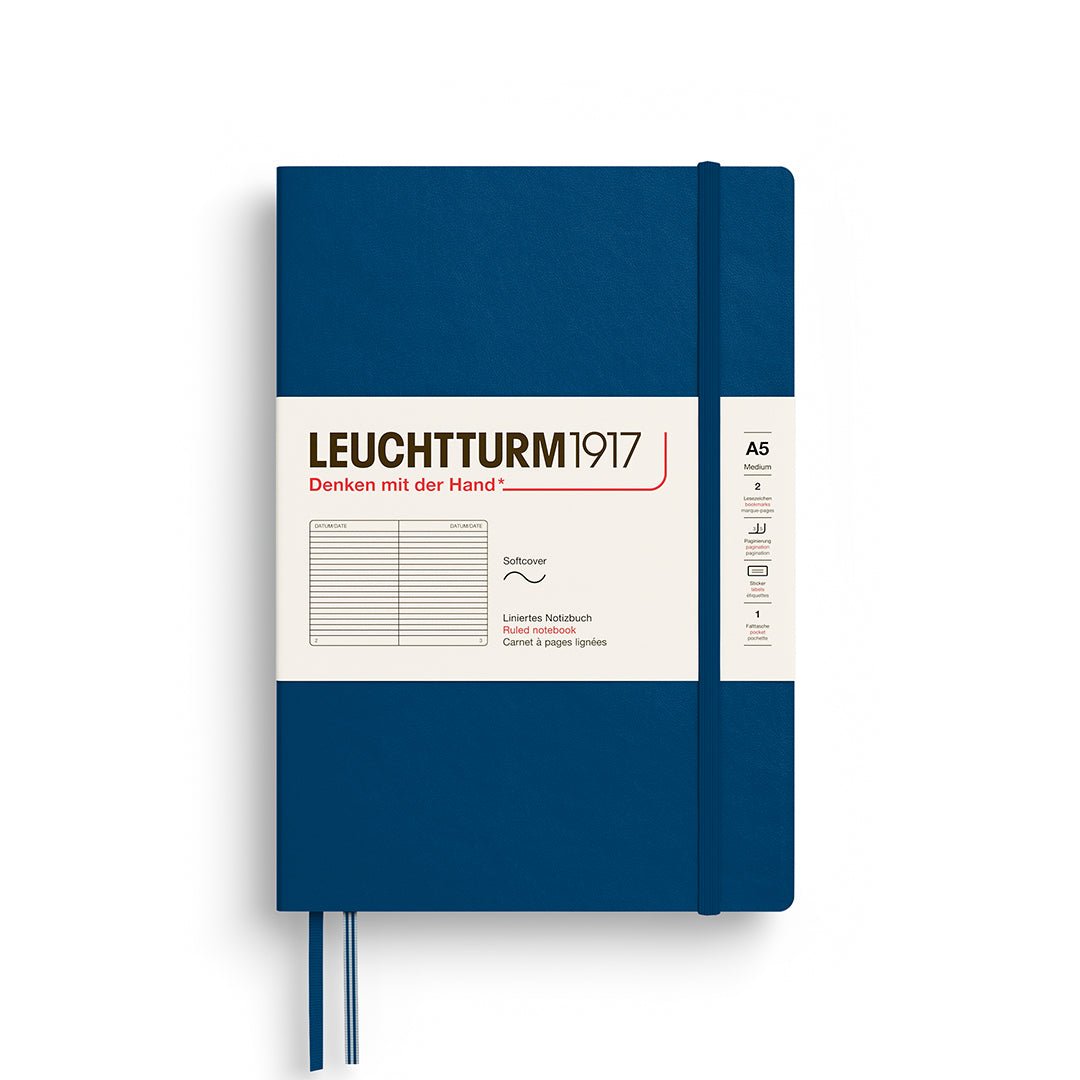 Carnet LEUCHTTURM1917 Classic - A5 - Softcover - Ligné - Indigo - 