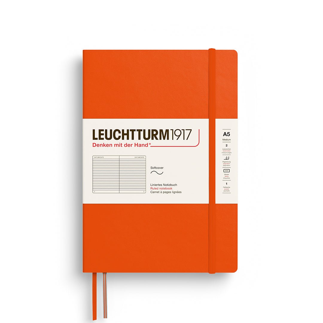 Carnet LEUCHTTURM1917 Classic - A5 - Softcover - Ligné - Pumpkin - 