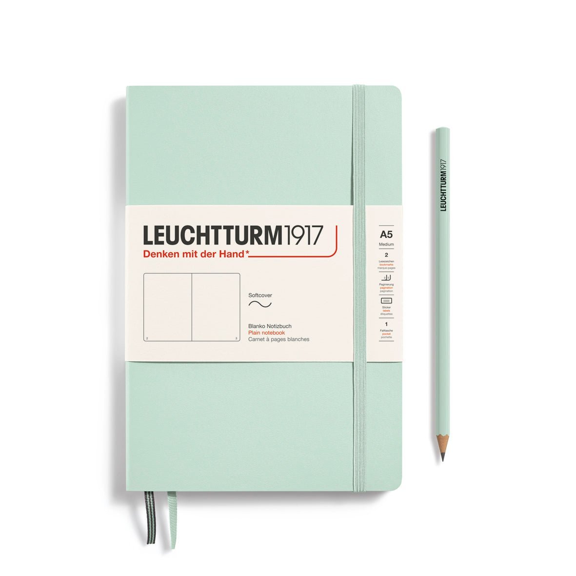 Carnet LEUCHTTURM1917 Classic - A5 - Softcover - Uni - Mint Green - 4004117626098