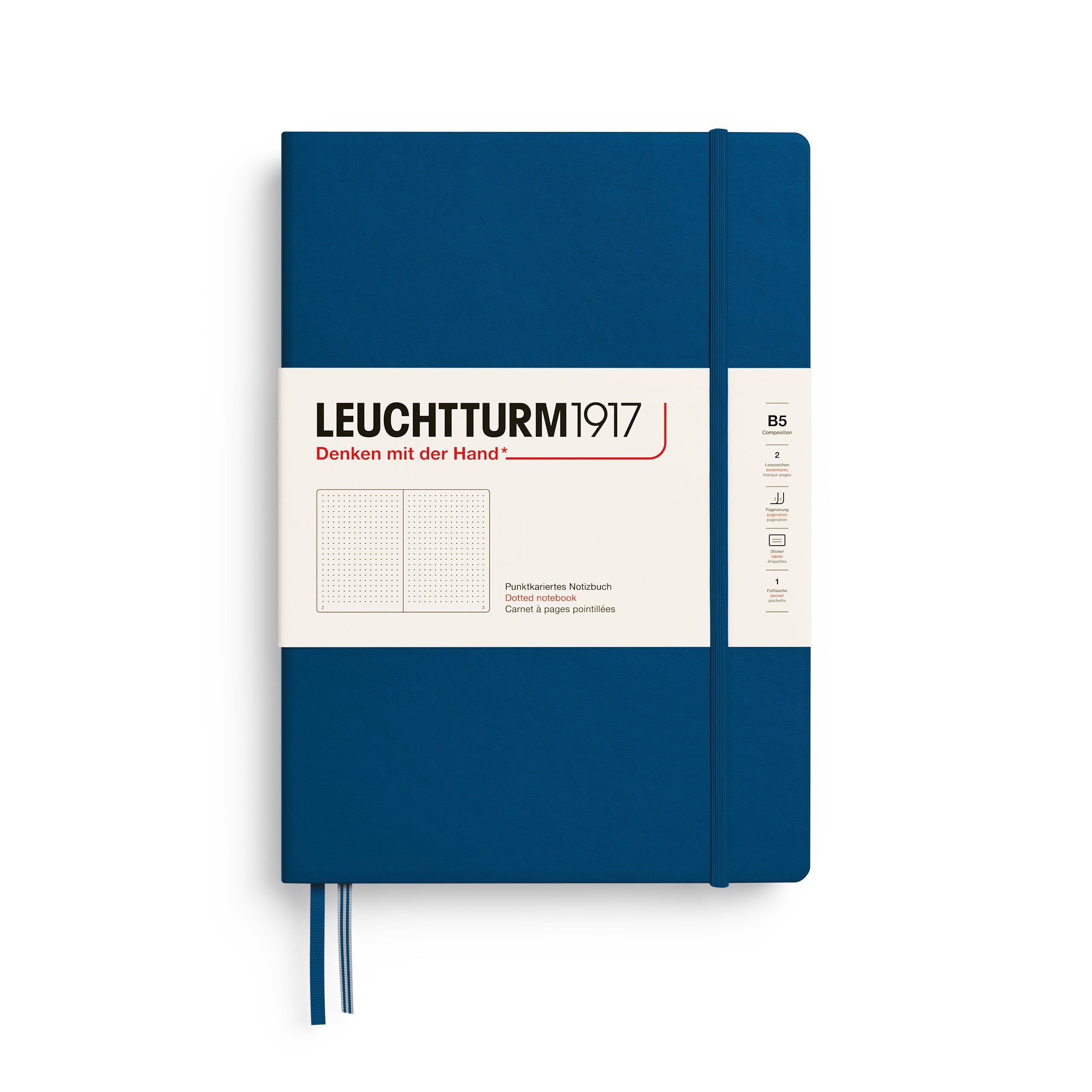 Carnet LEUCHTTURM1917 Classic - B5 - Hardcover - Pointillé - Indigo - 