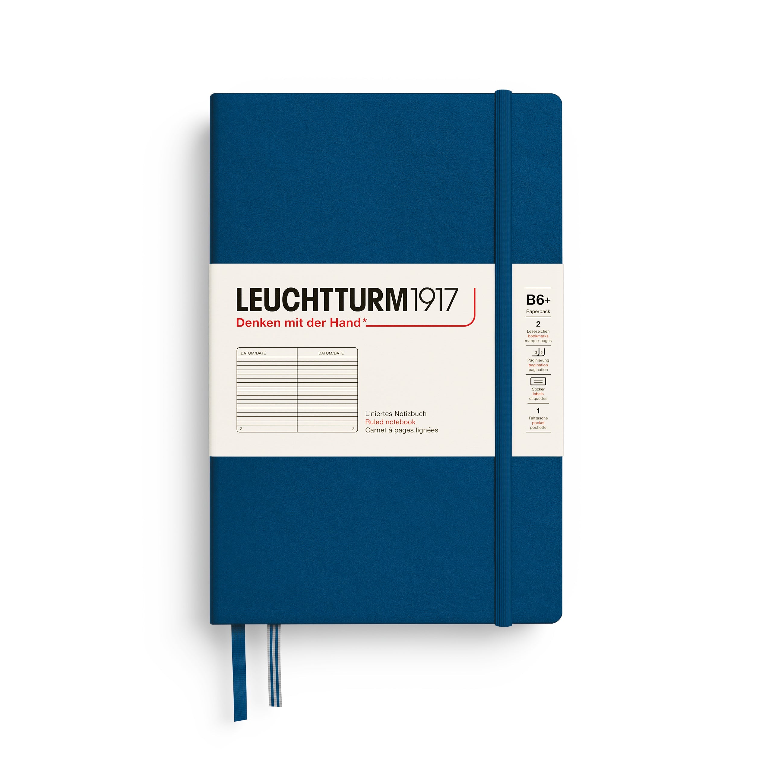 Carnet LEUCHTTURM1917 Classic - B6+ - Hardcover - Ligné - Indigo - 