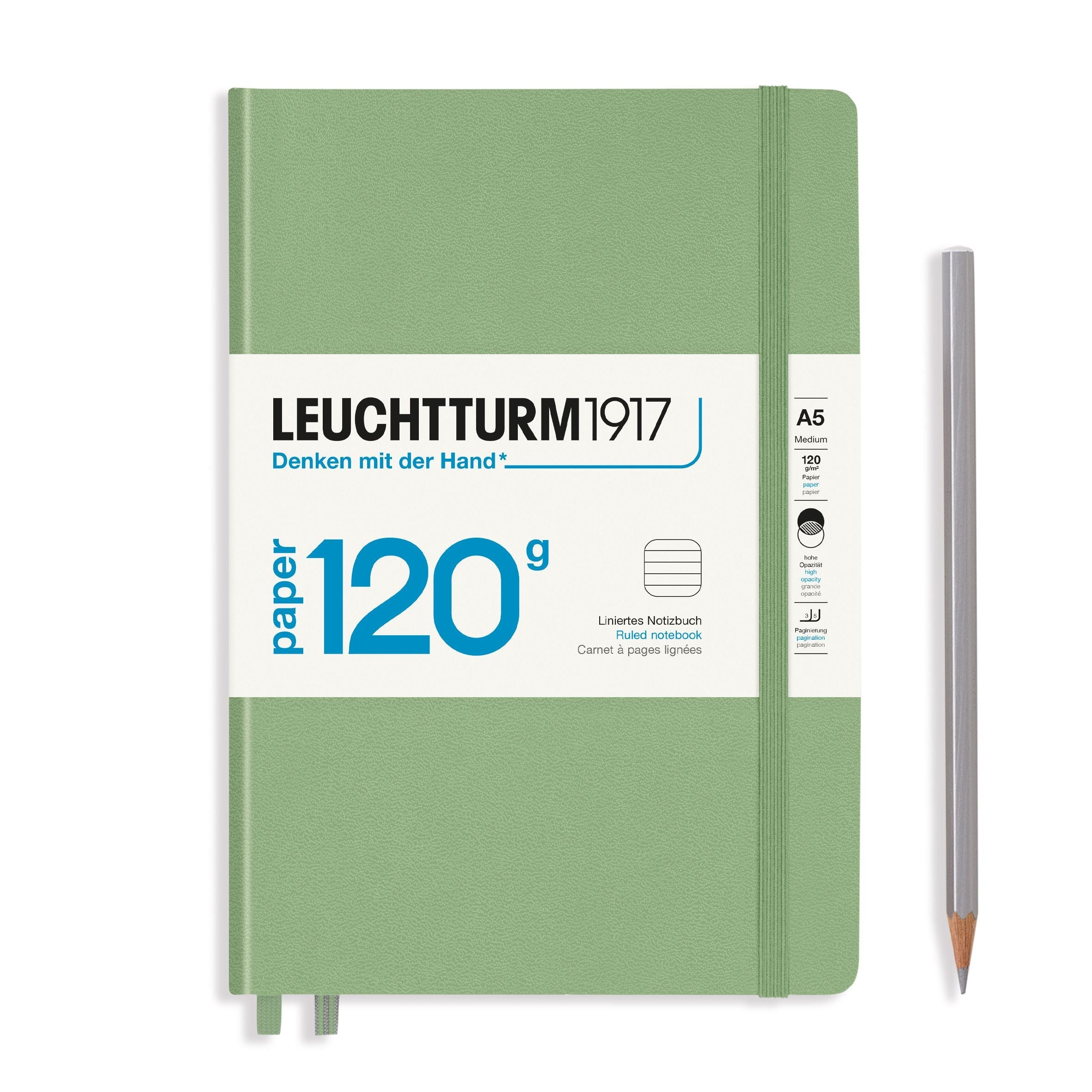 Carnet LEUCHTTURM1917 Edition 120G - A5 - Hardcover - Ligné - Sage - 4004117589201