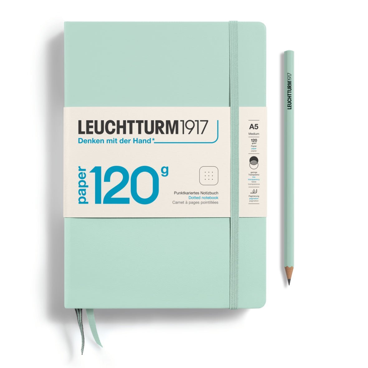 Carnet LEUCHTTURM1917 Edition 120G - A5 - Hardcover - Pointillé - Mint Green - 4004117648335