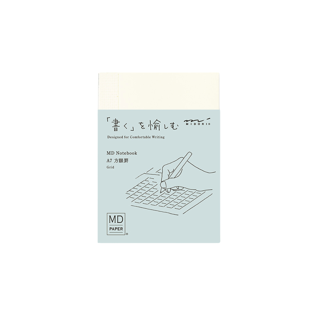 Carnet MIDORI MD PAPER Notebook - A7 - Quadrillé - Blanc -