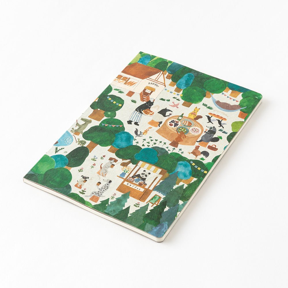 Carnet MIDORI Notebook Yuru Log - B6 - Pointillé - Animaux de la Forêt - 
