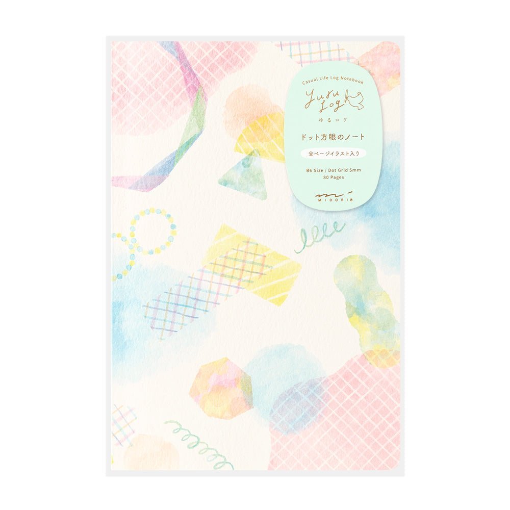 Carnet MIDORI Notebook Yuru Log - B6 - Pointillé - Aquarelle - 4902805153560
