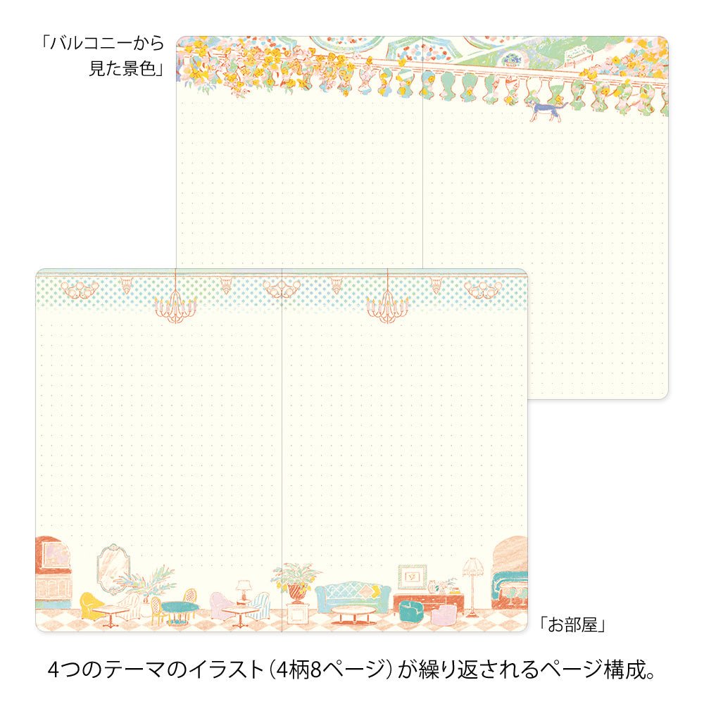 Carnet MIDORI Notebook Yuru Log - B6 - Pointillé - Voyage - 