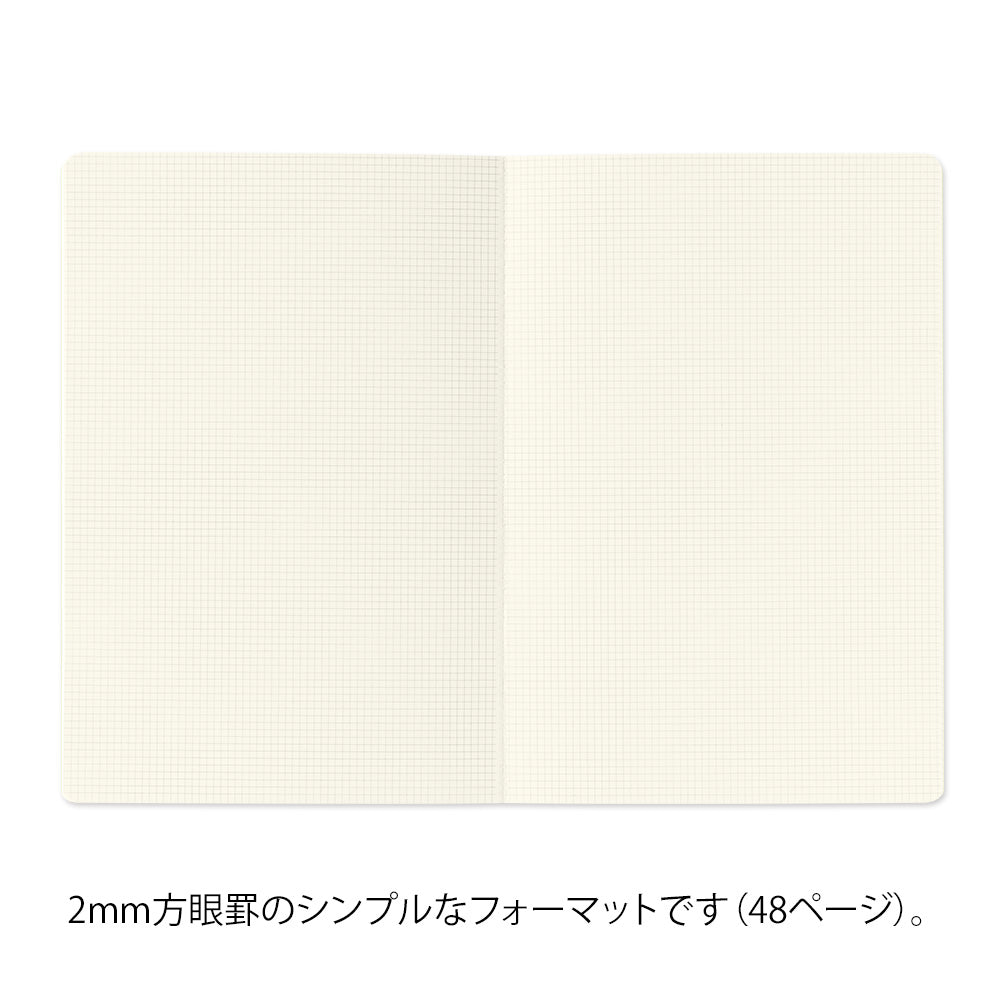 Carnet MIDORI Notebook Yuru Log Quadrillé - B6 - Quadrillé - 