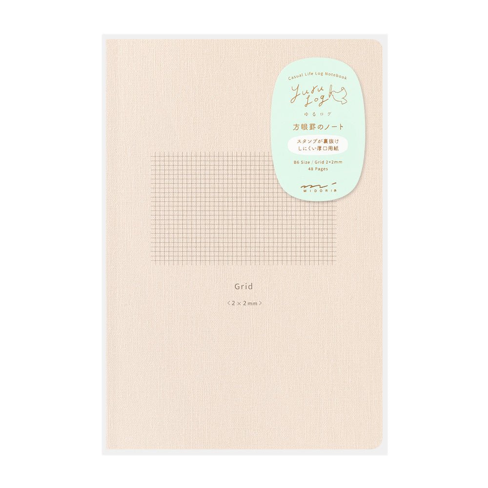 Carnet MIDORI Notebook Yuru Log Quadrillé - B6 - Quadrillé - 