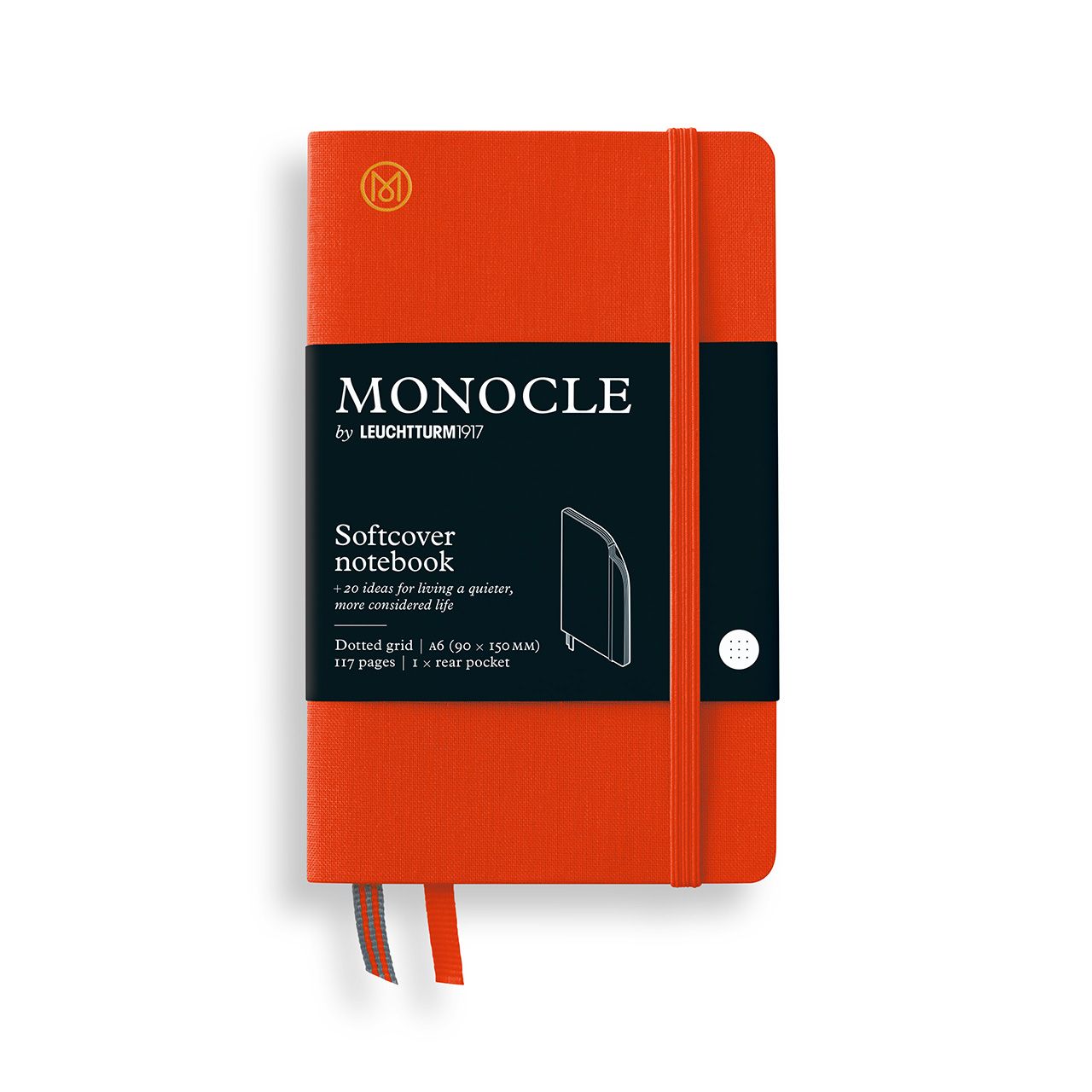 Carnet Monocle by LEUCHTTURM1917 - A6 - Softcover - Pointillé - Mandarin - 