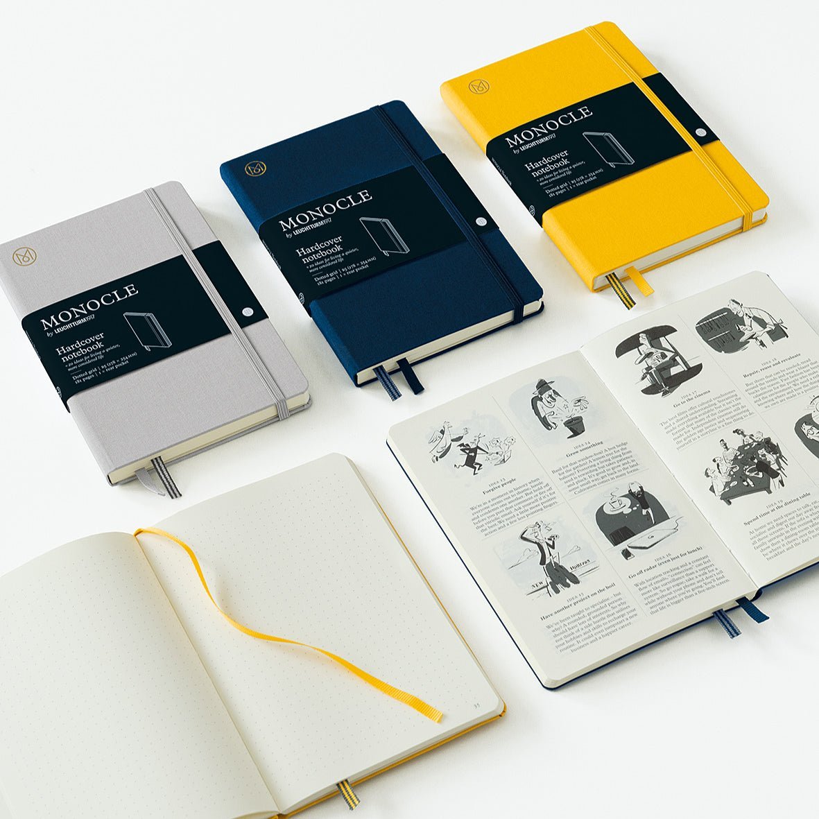 Carnet Monocle by LEUCHTTURM1917 - B5 - Hardcover - Pointillé - Light Grey - 4004117587627