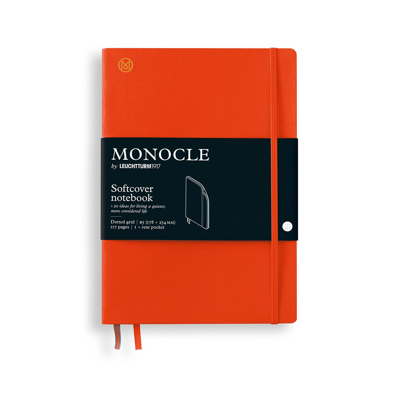 Carnet Monocle by LEUCHTTURM1917 - B5 - Softcover - Pointillé - Mandarin - 