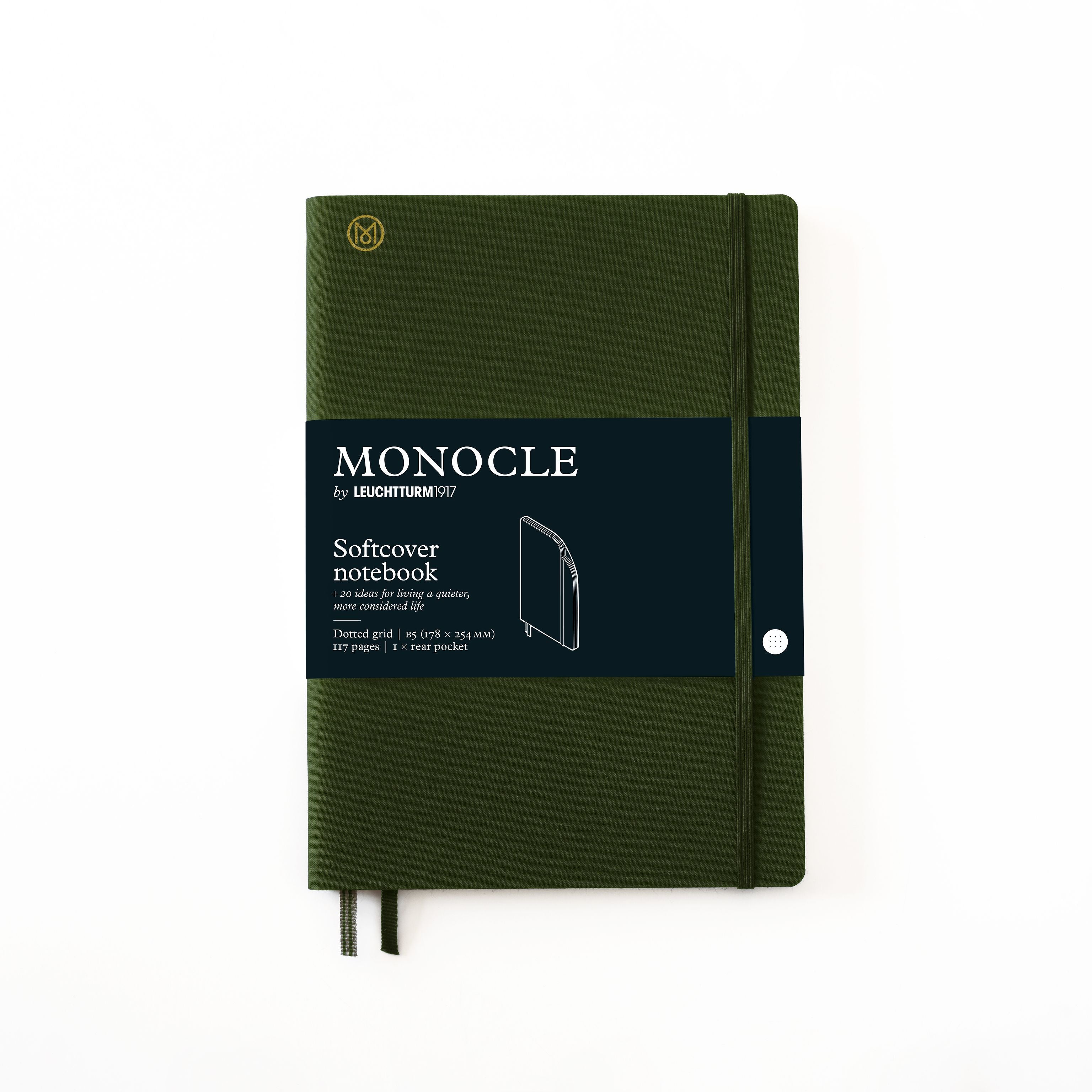 Carnet Monocle by LEUCHTTURM1917 - B5 - Softcover - Pointillé - Olive - 4004117643651