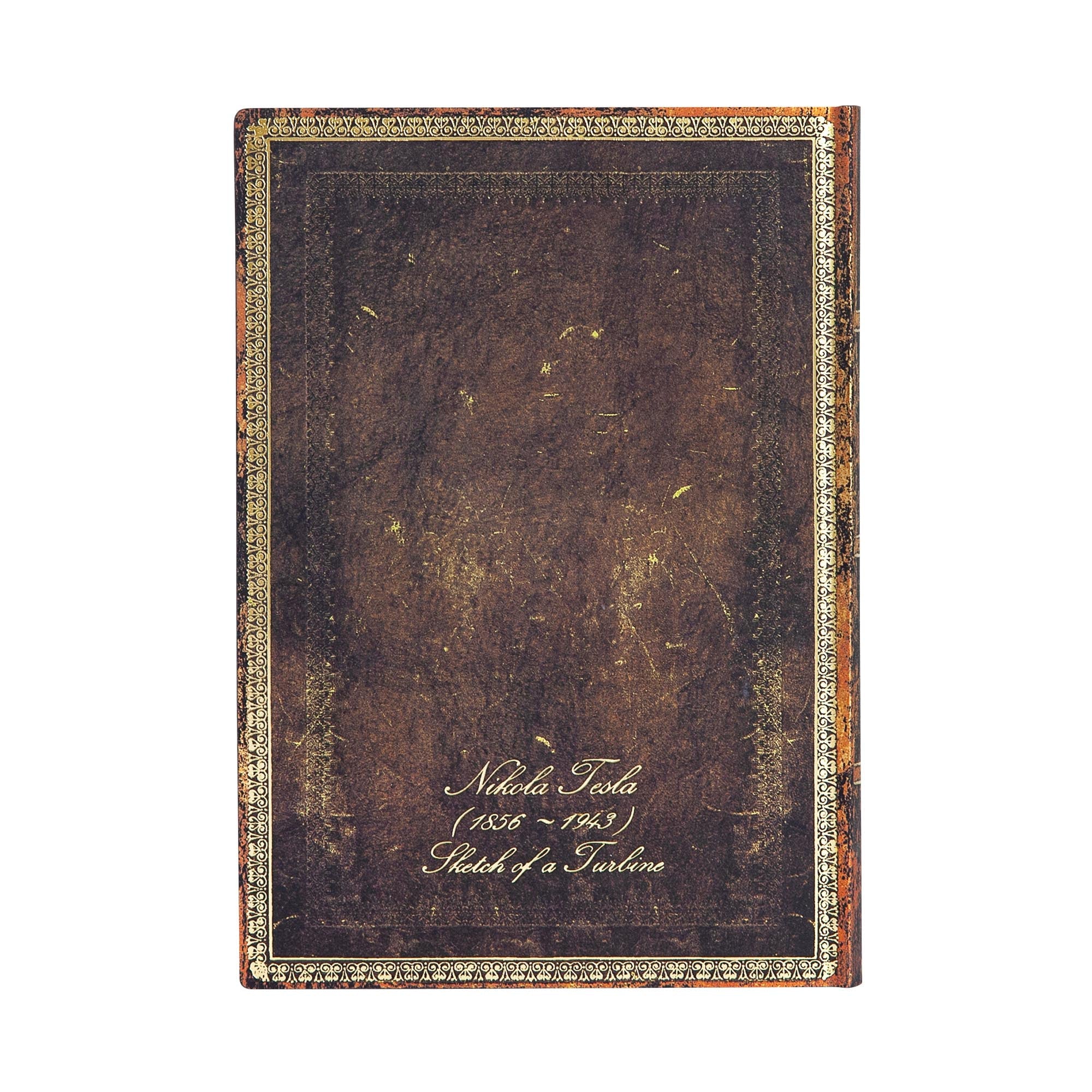 Carnet PAPERBLANKS Tesla, Croquis d'une Turbine - Midi - Softcover - Ligné - 176p - 9781439764343