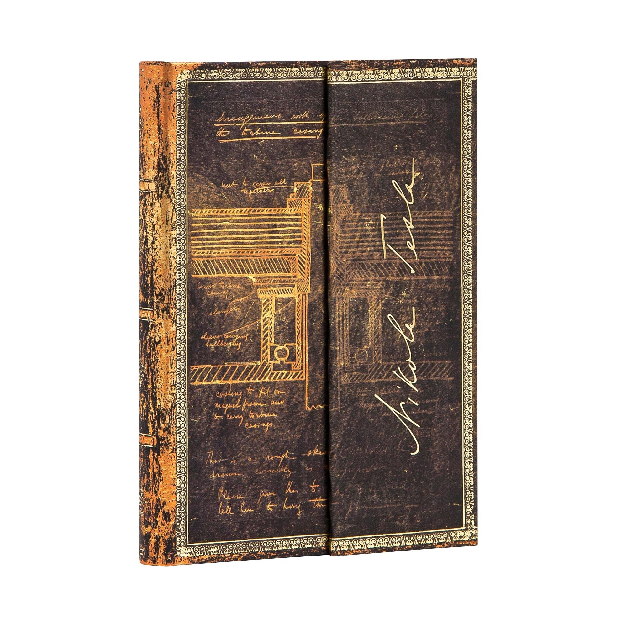 Carnet PAPERBLANKS Tesla, Croquis d'une Turbine - Mini - Hardcover - Ligné - 176p - 9781439754634