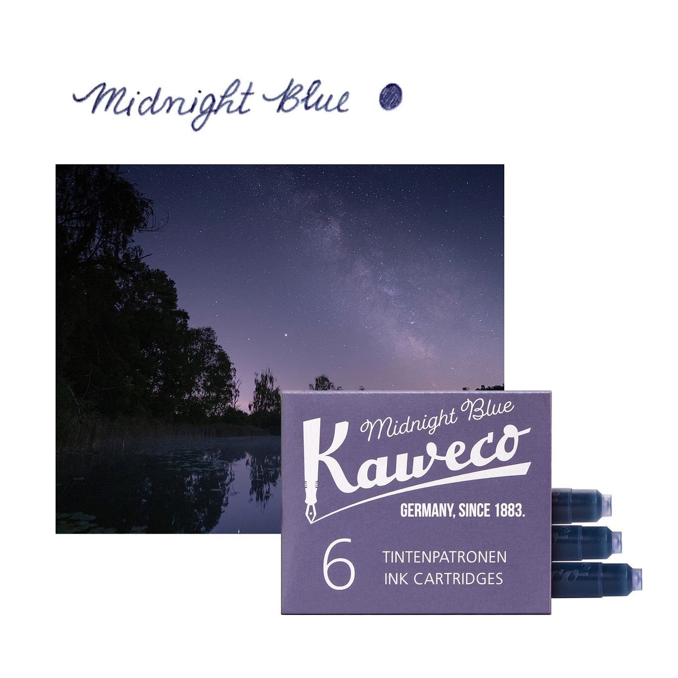 Cartouches d'encre KAWECO - Midnight Blue - 4250278602246