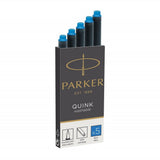 Cartouches d'encre PARKER Quink, long format - Bleu effaçable