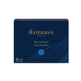 Cartouches d'encre WATERMAN, long format - Bleu Sérénité