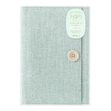 Couverture MIDORI Notebook Yuru Log - B6 - Tissu Bleu