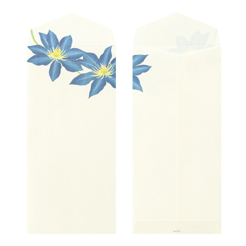 Enveloppes MIDORI Fleurs d'Été - 18.8 x 9 cm - Illustré - 4902805871341