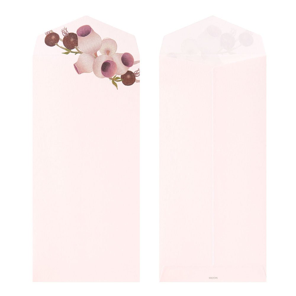 Enveloppes MIDORI washi - 188 x 90 mm - Couronne d’Automne - 4902805871785