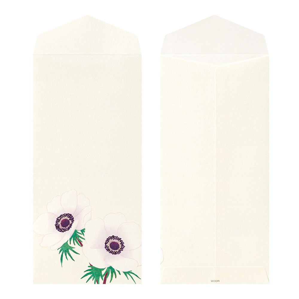Enveloppes MIDORI washi - 188 x 90 mm - Fleurs de Printemps - 4902805871587