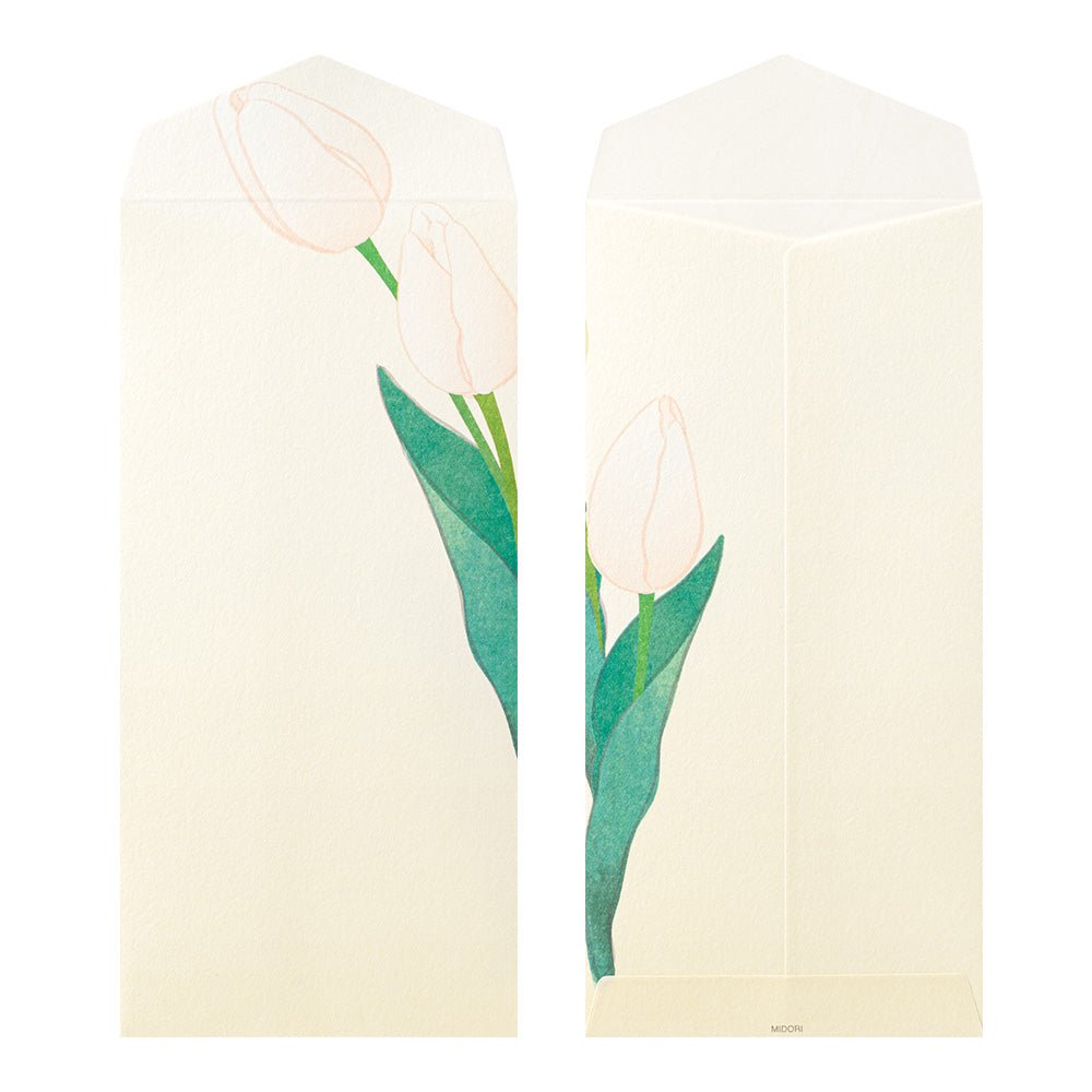 Enveloppes MIDORI washi - 188 x 90 mm - Fleurs de Printemps - 4902805871587