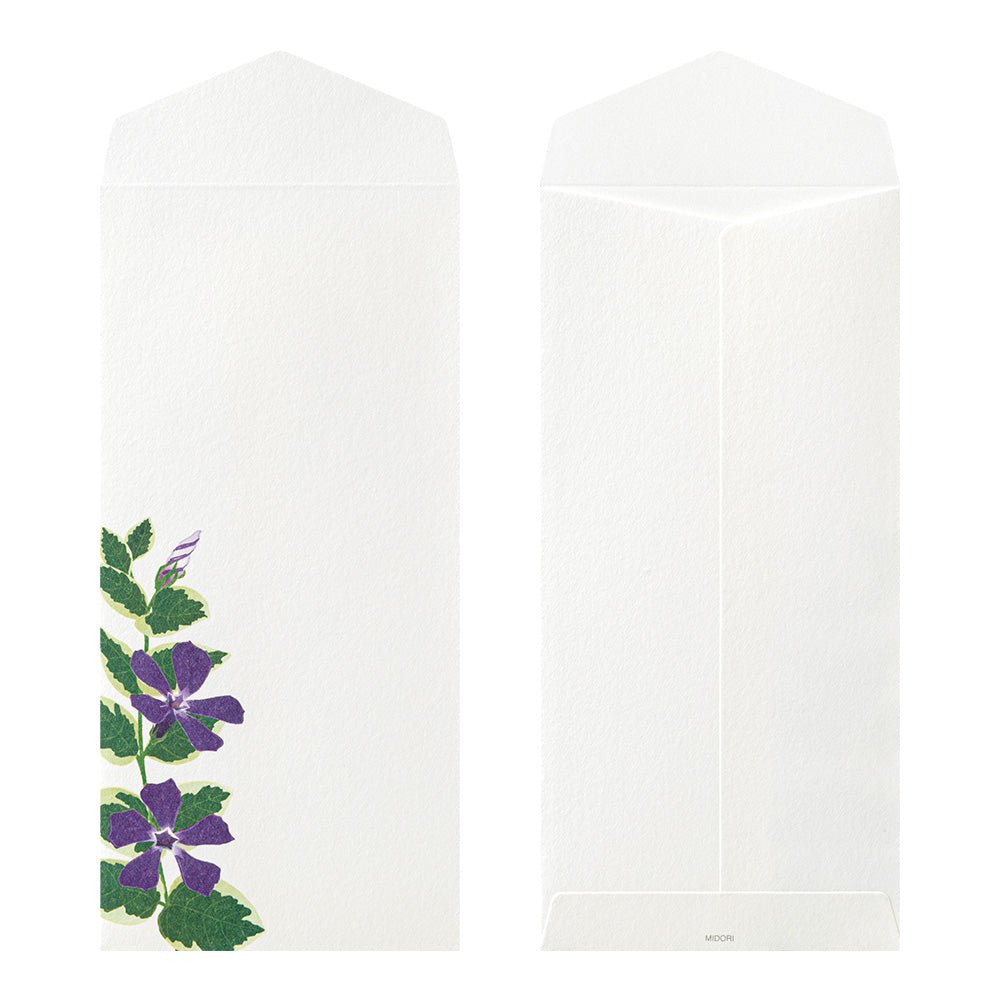 Enveloppes MIDORI washi - 188 x 90 mm - Fleurs d'Été - 4902805871709