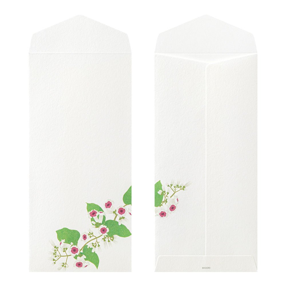 Enveloppes MIDORI washi - 188 x 90 mm - Fleurs d'Été - 4902805871709