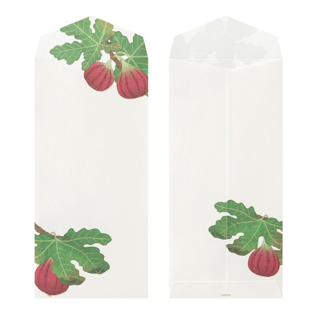 Enveloppes MIDORI washi - 188 x 90 mm - Fruits d’automne - 4902805810340