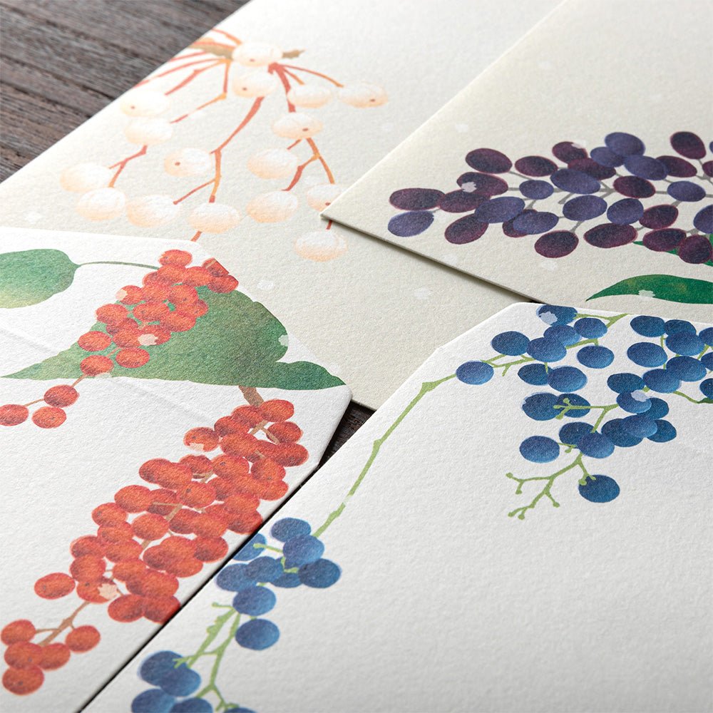 Enveloppes MIDORI washi - 188 x 90 mm - Fruits d'Hiver - 4902805810012