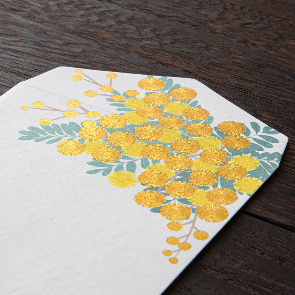 Enveloppes MIDORI washi - 188 x 90 mm - Mimosa - 4902805871600
