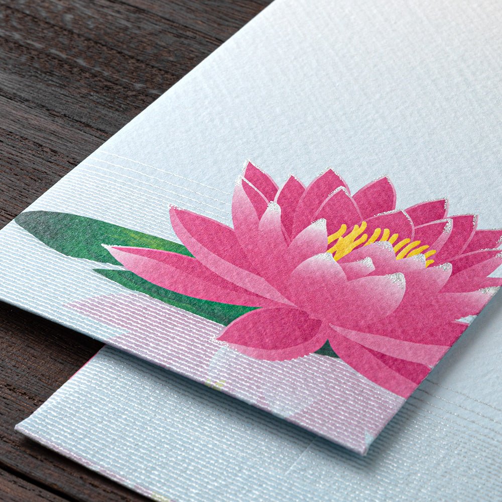 Enveloppes MIDORI washi - 188 x 90 mm - Nénuphar - 4902805871761