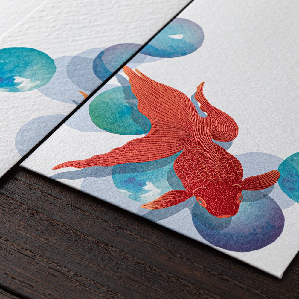 Enveloppes MIDORI washi - 188 x 90 mm - Poisson Rouge - 4902805871723