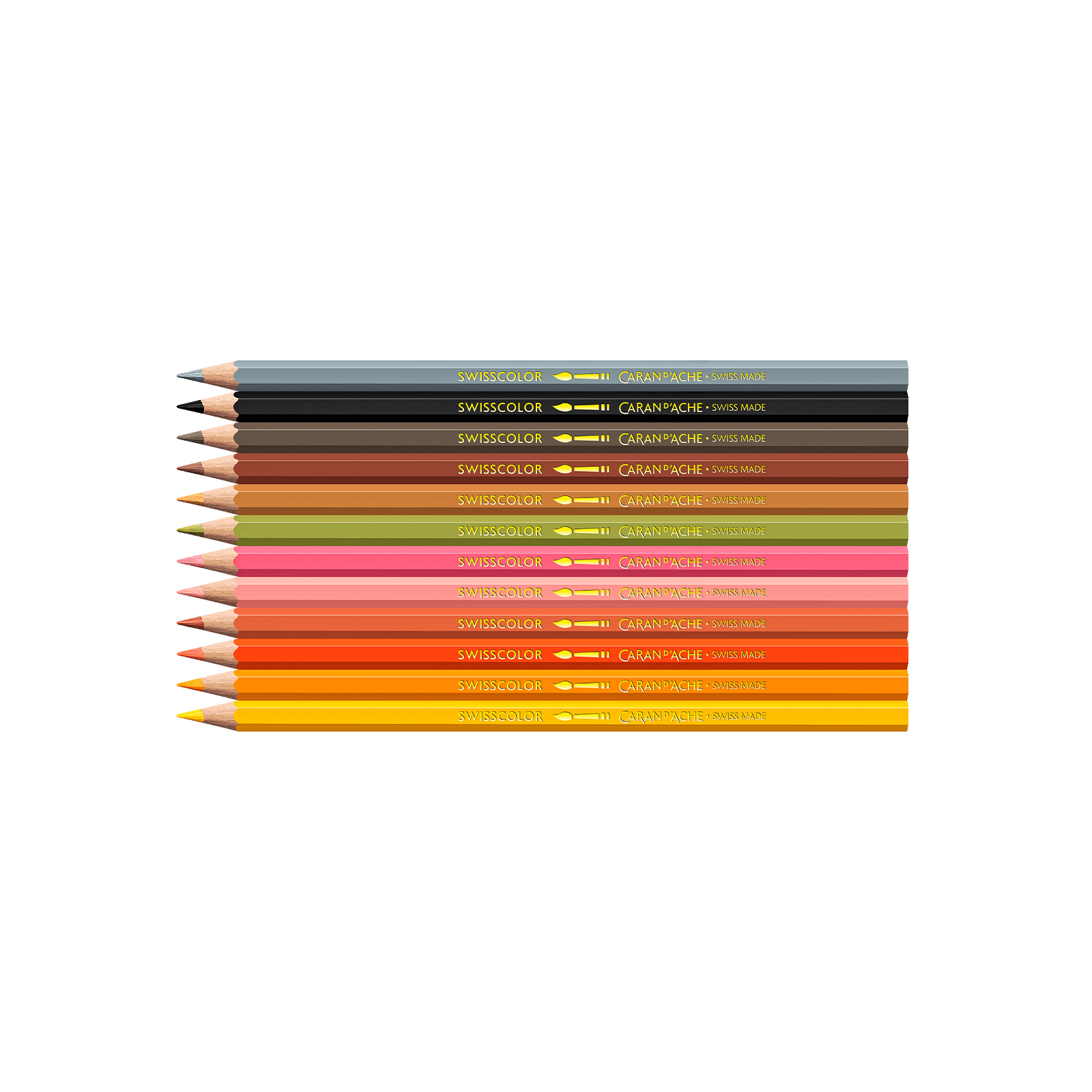 Crayons de couleur aquarellables SWISSCOLOR Aquarelle - Set 12 couleurs Kawaii Cute Animals - CARAN D'ACHE