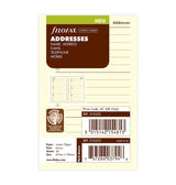 Recharge FILOFAX - Mini - Feuilles de contacts (cotton cream)