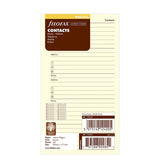 Recharge FILOFAX - Personal - Feuilles de contacts (cotton cream)