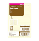 Recharge FILOFAX - Pocket - Feuilles de contacts (cotton cream)