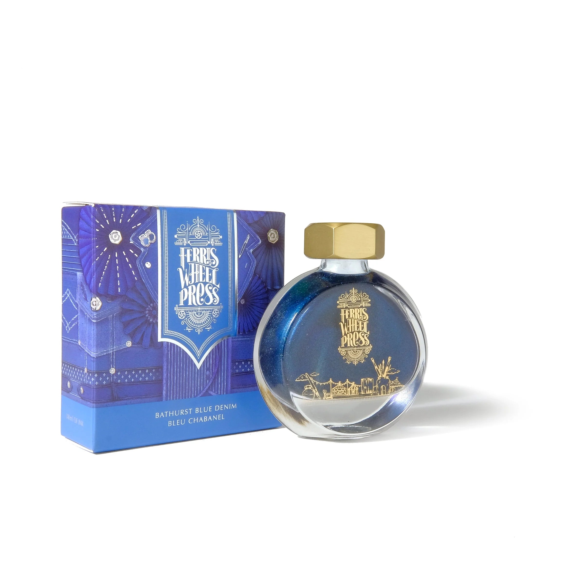 Flacon d'encre FERRIS WHEEL PRESS - Everyday Ink - Bathurst Blue Denim (38ml) - 818351001542