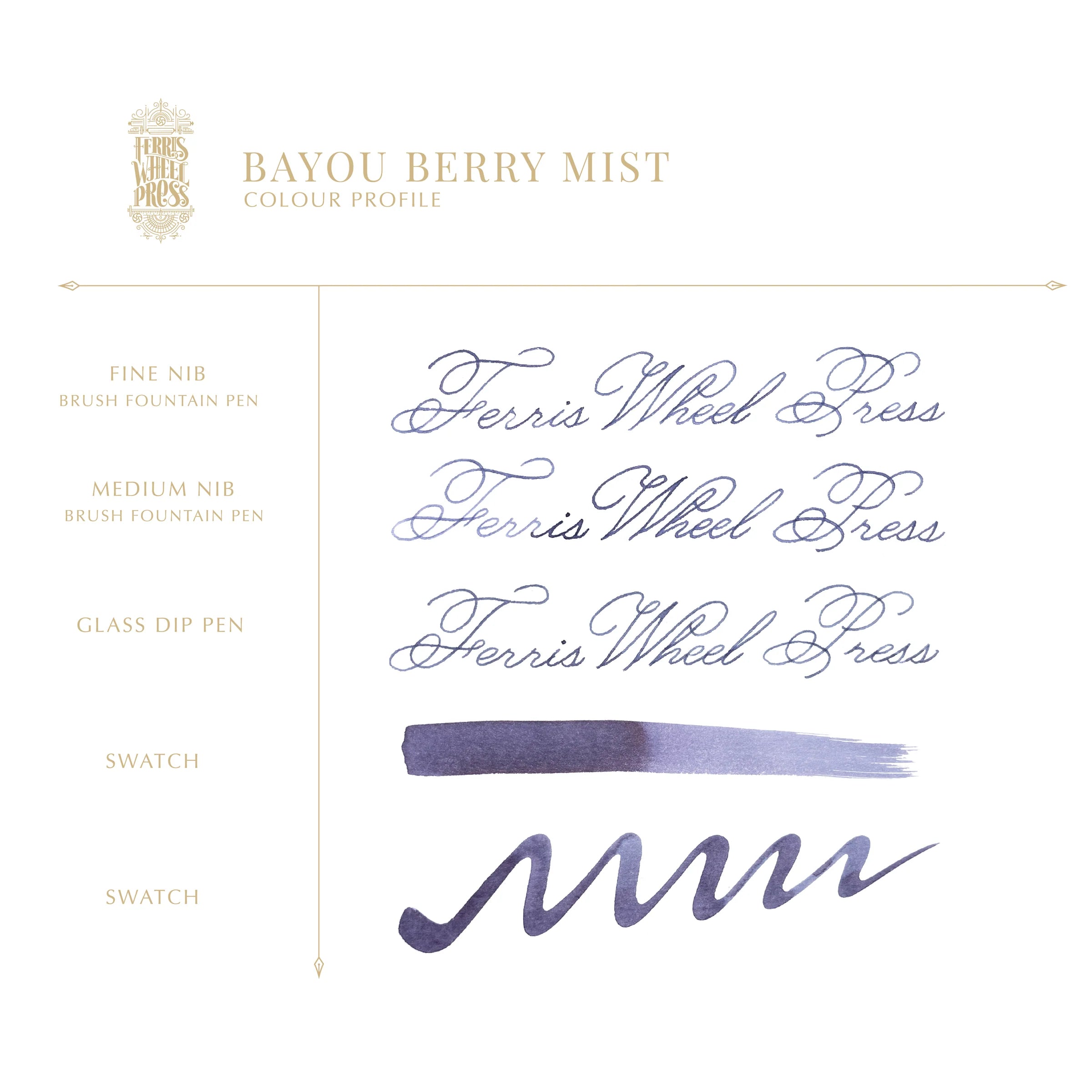 Flacon d'encre FERRIS WHEEL PRESS - Everyday Ink - Bayou Berry Mist (38ml) - 818351003317